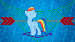 Size: 3840x2160 | Tagged: safe, artist:laszlvfx, artist:sairoch, edit, rainbow dash, pegasus, pony, g4, eyes closed, female, high res, mare, pleased, pose, proud, smiling, solo, vector, wallpaper, wallpaper edit