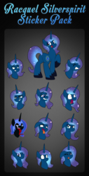 Size: 2258x4434 | Tagged: safe, artist:drawponies, oc, oc only, oc:racquel silverspirit, expressions, high res, solo