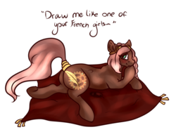 Size: 2000x1500 | Tagged: safe, artist:sugarhoovies, oc, oc only, oc:sugarhooves, pony, draw me like one of your french girls, meme, prone, simple background, solo, transparent background