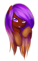 Size: 1762x2847 | Tagged: safe, artist:askbubblelee, oc, oc only, oc:shining light, earth pony, pony, bust, commission, cute, female, freckles, heart eyes, lidded eyes, long mane, looking at you, mare, ocbetes, open mouth, purple eyes, simple background, smiling, solo, transparent background, wingding eyes