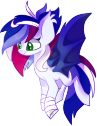 Size: 1024x1332 | Tagged: safe, artist:mizuunie, oc, oc only, oc:strike burst, bat pony, pony, solo