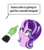 Size: 1000x1143 | Tagged: safe, artist:duop-qoub, starlight glimmer, oc, oc:anon, human, pony, unicorn, g4, blushing, boop, boop the snoot, cute, dialogue, ear fluff, eyes on the prize, female, finger, glimmerbetes, hand, imminent boop, looking at something, looking up, mare, simple background, smiling, snoot, solo focus, speech bubble, text, white background