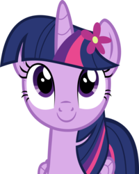Size: 10012x12484 | Tagged: safe, artist:cyanlightning, twilight sparkle, alicorn, pony, g4, .svg available, absurd resolution, cute, female, flower, flower in hair, looking at you, mare, simple background, smiling, solo, transparent background, twiabetes, twilight sparkle (alicorn), vector