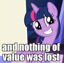 Size: 510x503 | Tagged: safe, edit, edited screencap, screencap, twilight sparkle, alicorn, pony, g4, to where and back again, and nothing of value was lost, cute, eye shimmer, female, grin, image macro, loop, meme, sitting, smiling, solo, squee, the critic, throne, twiabetes, twilight sparkle (alicorn)