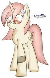 Size: 800x1232 | Tagged: safe, artist:nevaylin, oc, oc only, oc:marathon, colored pupils, curved horn, cute, horn, long legs, looking down, ocbetes, simple background, smiling, solo, transparent background