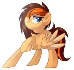 Size: 1249x1182 | Tagged: safe, artist:drawntildawn, oc, oc only, oc:aerion featherquill, pegasus, pony, raised hoof, solo, watermark