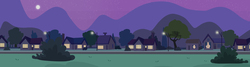 Size: 16832x4481 | Tagged: safe, artist:invisibleink, equestria girls, g4, absurd resolution, background, halloween, houses, moon, mountain, night, no pony