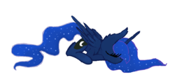 Size: 1110x532 | Tagged: safe, artist:haillee, princess luna, alicorn, pony, g4, cutie mark, dream, eyes closed, female, ms paint, prone, shading, simple background, sleeping, solo, white background