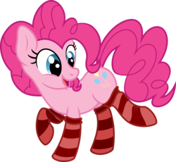 Size: 6513x6000 | Tagged: safe, artist:kysss90, artist:salemcat, pinkie pie, earth pony, pony, g4, absurd resolution, clothes, female, simple background, socks, solo, striped socks, transparent background, vector