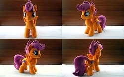 Size: 2048x1280 | Tagged: safe, artist:egalgay, scootaloo, pony, g4, cutie mark, female, filly, handmade, irl, photo, plushie, the cmc's cutie marks