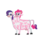 Size: 1161x887 | Tagged: source needed, useless source url, safe, artist:theunknowenone1, pinkie pie, rarity, brahmin, cow, g4, conjoined, cowified, effort, fusion, multiple heads, pincow pie, raricow, simple background, smiling, species swap, two heads, udder, we have become one, white background