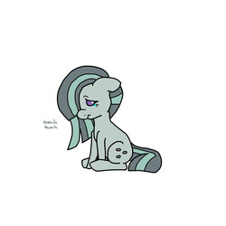 Size: 2000x2000 | Tagged: safe, artist:lou, marble pie, earth pony, pony, g4, crying, female, high res, sad, simple background, solo, white background