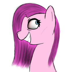 Size: 4000x4000 | Tagged: safe, artist:lyres-art, pinkie pie, earth pony, pony, g4, absurd resolution, bust, female, grin, pinkamena diane pie, portrait, simple background, smiling, solo, transparent background