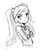 Size: 793x911 | Tagged: safe, artist:jankrys00, aria blaze, equestria girls, g4, cute, female, grayscale, monochrome, sketch, solo