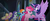 Size: 1354x578 | Tagged: safe, screencap, applejack, fluttershy, pinkie pie, rainbow dash, rarity, spike, twilight sparkle, alicorn, dragon, pony, g4, my little pony: the movie, discovery family logo, mane seven, mane six, twilight sparkle (alicorn)