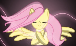 Size: 800x491 | Tagged: safe, artist:prism note, fluttershy, pegasus, pony, g4, female, glowing orb, kindness, magic, solo