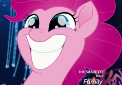 Size: 1152x800 | Tagged: safe, screencap, pinkie pie, g4, my little pony: the movie, bust, cropped, discovery family logo, female, portrait, seaponified, seapony pinkie pie, smiling, solo, species swap