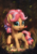 Size: 850x1200 | Tagged: safe, artist:assasinmonkey, kettle corn, earth pony, pony, g4, marks and recreation, assasinmonkey is trying to murder us, cute, diabetes, digital painting, female, filly, hnnng, kettlebetes, mouth hold, paintbrush, raised hoof, smiling, solo, weapons-grade cute