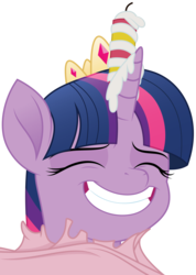 Size: 4054x5697 | Tagged: safe, artist:amarthgul, twilight sparkle, alicorn, pony, g4, my little pony: the movie, absurd resolution, cake, candle, eyes closed, female, food, mare, simple background, smiling, solo, transparent background, twilight sparkle (alicorn), vector
