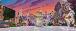 Size: 640x267 | Tagged: safe, screencap, g4, my little pony: the movie, animated, canterlot, discovery family logo, gif