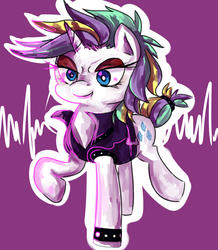 Size: 670x770 | Tagged: safe, artist:christoriah, rarity, g4, it isn't the mane thing about you, alternate hairstyle, female, mare, punk, raripunk, solo