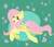 Size: 1600x1391 | Tagged: safe, artist:hellishnya, fluttershy, butterfly, pegasus, pony, g4, butt, female, flat colors, folded wings, looking at you, looking up, mare, midair, open mouth, plot, smiling, solo, watermark, wings