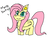 Size: 618x474 | Tagged: safe, artist:lil miss jay, fluttershy, g4, 1000 hours in ms paint, butts, chest fluff, female, more butt, ms paint, simple background, solo, white background