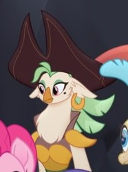 Size: 252x338 | Tagged: safe, screencap, captain celaeno, bird, ornithian, anthro, g4, my little pony: the movie, cropped