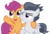 Size: 6147x4155 | Tagged: safe, artist:mandash1996, rumble, scootaloo, pegasus, pony, g4, marks and recreation, my little pony: friendship is magic, absurd resolution, belly, bipedal, colt, cute, duo, duo male and female, female, filly, foal, hoof around neck, male, one eye closed, ship:rumbloo, shipping, simple background, smiling, straight, transparent background, vector, x x everywhere