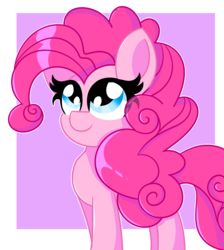 Size: 1663x1852 | Tagged: dead source, safe, artist:pastelhorses, pinkie pie, g4, it isn't the mane thing about you, alternate hairstyle, cute, diapinkes, eye clipping through hair, female, poofy pie, simple background, solo, transparent background