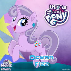 Size: 1080x1080 | Tagged: safe, oc, oc only, oc:ocean fizz, g4, my little pony: the movie, logo, mlp movie pony maker
