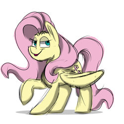 Size: 2000x2000 | Tagged: safe, artist:jen-neigh, fluttershy, pegasus, pony, g4, female, high res, sketch, solo