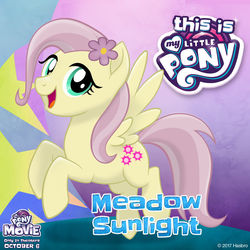 Size: 1080x1080 | Tagged: safe, oc, oc only, oc:meadow sunlight, pony, g4, my little pony: the movie, logo, mlp movie pony maker, not fluttershy, solo