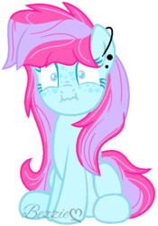 Size: 488x698 | Tagged: safe, artist:bezziie, oc, oc only, oc:strawberry pie, pegasus, pony, female, mare, scrunchy face, simple background, solo, transparent background