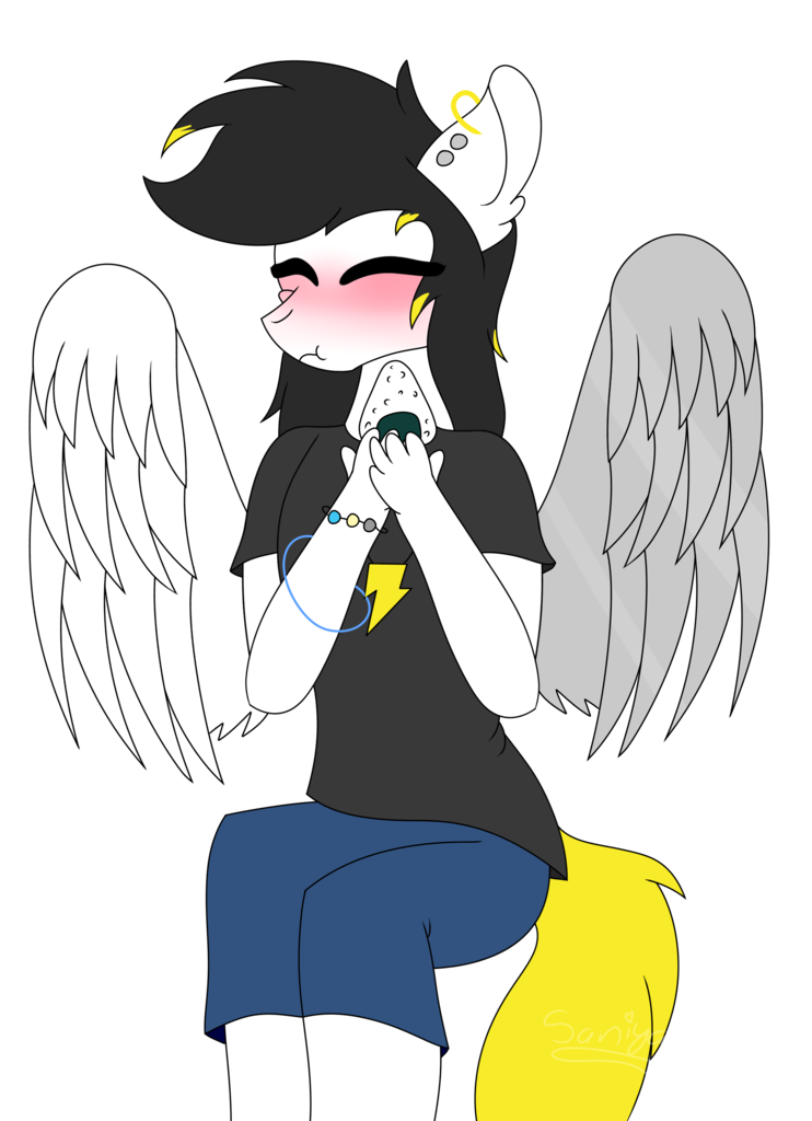 1549676 Safe Artisttomboygirl45 Oc Oc Only Ocstormy Pegasus Anthro Blushing Eating 6173