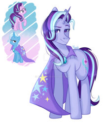 Size: 1024x1215 | Tagged: safe, artist:keeharn, starlight glimmer, trixie, g4, female, fusion, simple background, transparent background