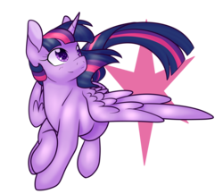 Size: 2203x1908 | Tagged: safe, artist:cloureed, twilight sparkle, alicorn, pony, g4, cutie mark background, female, looking offscreen, mare, simple background, solo, transparent background, twilight sparkle (alicorn)
