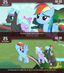 Size: 854x960 | Tagged: safe, edit, edited screencap, screencap, flitter, rainbow dash, thunderclap, cinemare sins, g4, it ain't easy being breezies