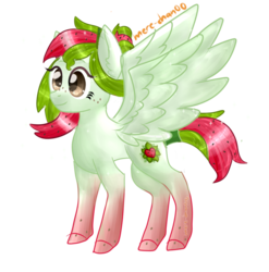 Size: 850x861 | Tagged: safe, artist:kawaiicreationss, oc, oc only, oc:watermelana, pony, freckles, gradient hooves, simple background, solo, sparkles, transparent background