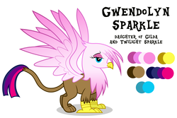 Size: 6000x4000 | Tagged: safe, artist:spottedlions, oc, oc only, oc:gwendolyn sparkle, griffon, magical lesbian spawn, next generation, offspring, parent:gilda, parent:twilight sparkle, parents:twilda