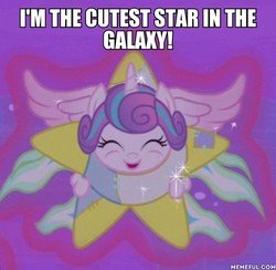 Size: 600x586 | Tagged: safe, edit, edited screencap, screencap, princess flurry heart, g4, once upon a zeppelin, catasterism, clothes, costume, cute, flurrybetes, image macro, meme, memeful.com, northern star costume, truth