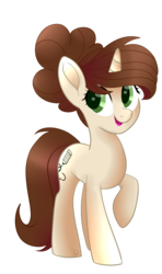 Size: 709x1195 | Tagged: safe, artist:beashay, oc, oc only, oc:shay, pony, unicorn, g4, female, mare, movie accurate, raised hoof, simple background, solo, transparent background