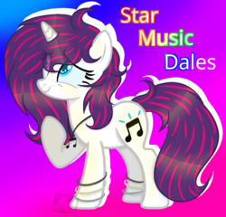 Size: 1112x1066 | Tagged: safe, artist:creadorachan, oc, oc only, oc:star music dales, pony, unicorn, female, mare, solo