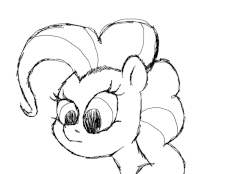 Size: 840x583 | Tagged: safe, artist:smirk, pinkie pie, g4, animated, blinking, female, floppy ears, gasp, gif, ms paint, wip