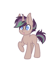 Size: 442x568 | Tagged: safe, artist:otakuchicky1, oc, oc only, offspring, parent:doctor whooves, parent:doctorglimmer, parent:starlight glimmer, raised hoof, simple background, solo, transparent background