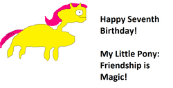 Size: 1160x594 | Tagged: safe, artist:thearcanebrony, fluttershy, g4, 1000 hours in ms paint, happy birthday mlp:fim, mlp fim's seventh anniversary, quality