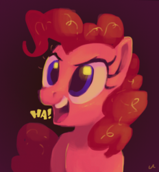 Size: 2141x2308 | Tagged: safe, artist:docwario, pinkie pie, earth pony, pony, g4, bust, female, ha, high res, mare, portrait, smiling, solo