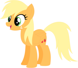 Size: 1024x902 | Tagged: safe, artist:ra1nb0wk1tty, applejack, rainbow dash, pegasus, pony, g4, female, freckles, mare, palette swap, recolor, simple background, solo, transparent background