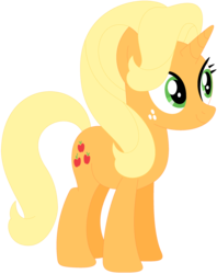 Size: 1024x1292 | Tagged: safe, artist:ra1nb0wk1tty, applejack, starlight glimmer, pony, unicorn, g4, female, freckles, mare, palette swap, recolor, simple background, solo, transparent background