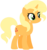 Size: 1024x1087 | Tagged: safe, artist:ra1nb0wk1tty, applejack, sunset shimmer, pony, unicorn, g4, female, freckles, mare, palette swap, recolor, simple background, solo, transparent background